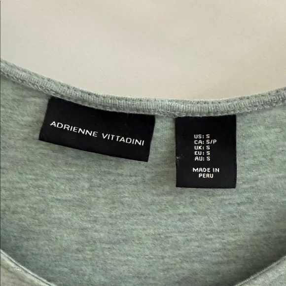 Adrienne Vittadini Heathered Green Short Sleeve Tee - Picture 2 of 5